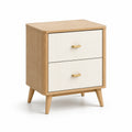 Table de chevet en bois avec 2 tiroirs