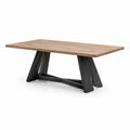 Table de salle à manger en bois et métal 200x100x76 cm